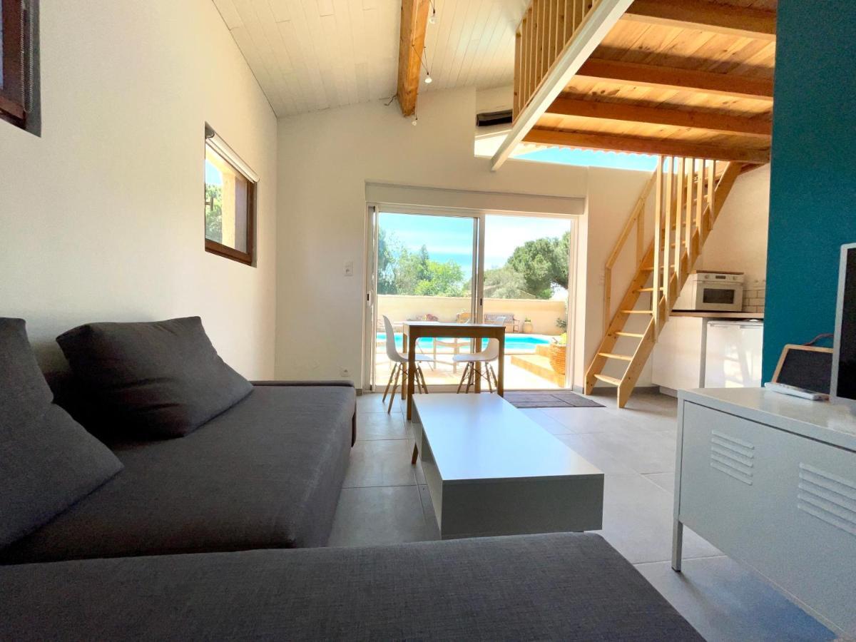 Annexe Des Pins - Studio Gite Avec Piscine & Climatisation Villeneuve-les-Beziers Exterior photo